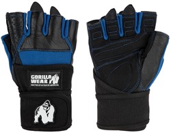 Dallas Wrist Wraps Gloves - Black/Blue - S