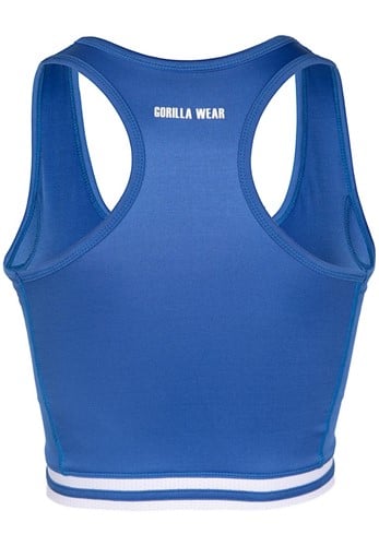 Gorilla Wear Mesa Zip Front Crop Top - Blauw