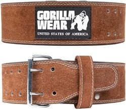 Gorilla Wear 4 Inch Leren Lifting Belt - Bruin - 2XL/3XL