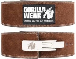 Gorilla Wear 4 Inch Leren Lever Lifting Belt - Bruin - L/XL