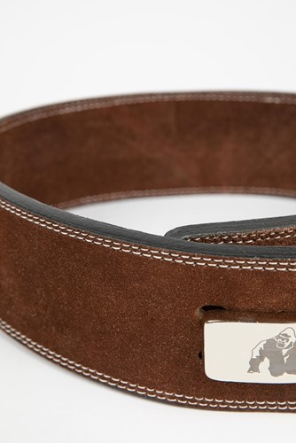 Gorilla Wear 4 Inch Leren Lever Lifting Belt - Bruin
