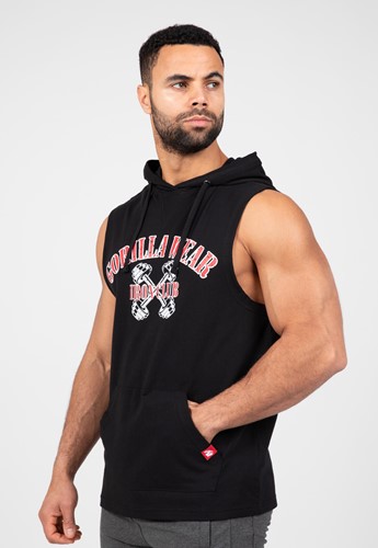 Gorilla Wear Chico Mouwloos T-shirt met Capuchon - Zwart