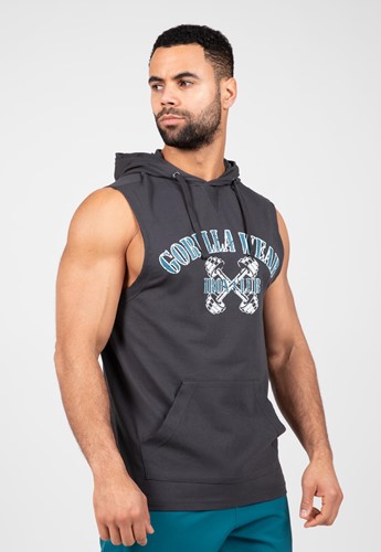 Gorilla Wear Chico Mouwloos T-shirt met Capuchon - Donkergrijs