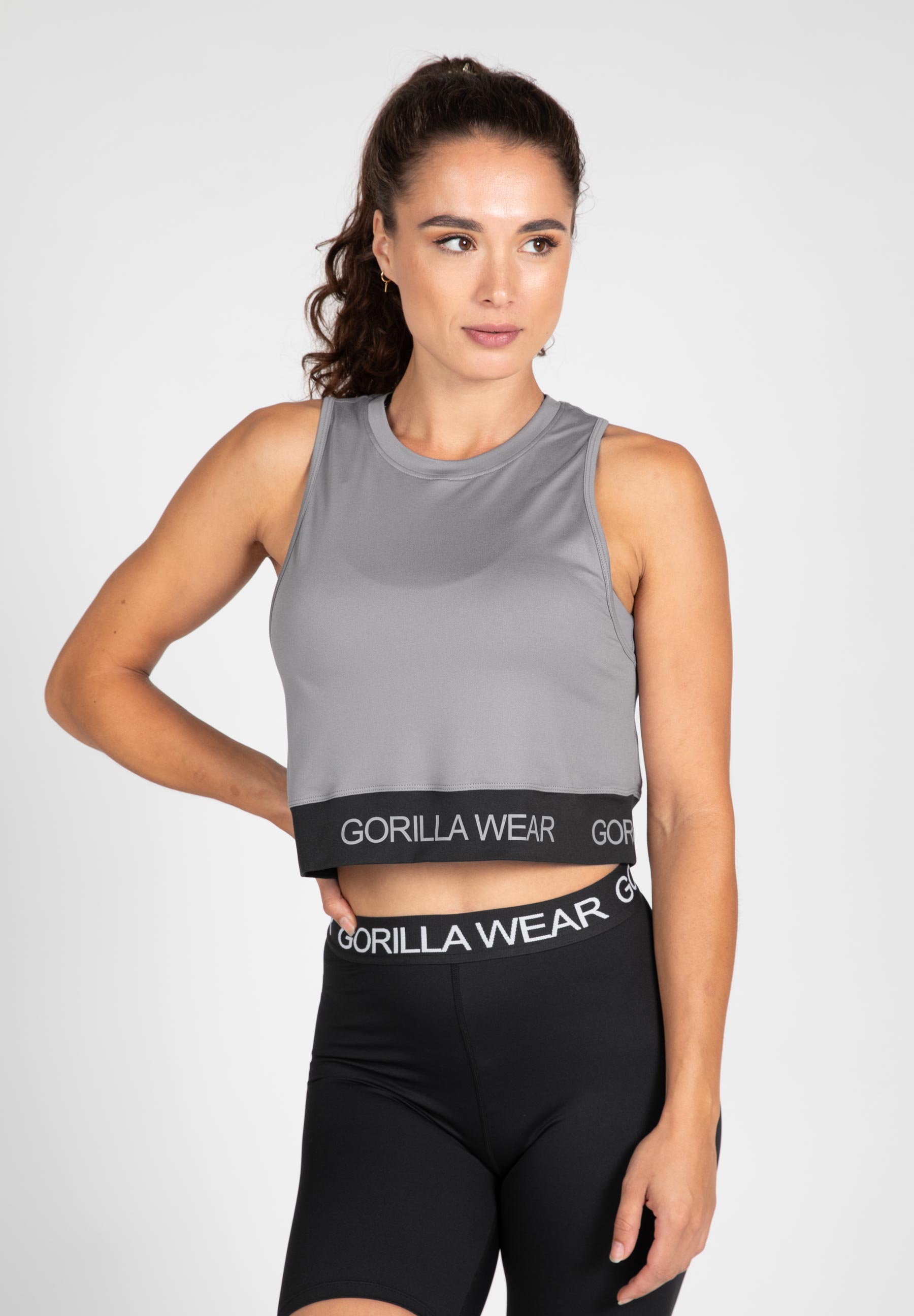 Gorilla Wear Colby Cropped Tank Top - Gray - XL