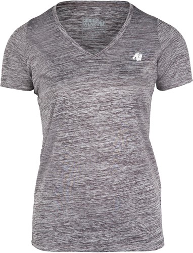 Gorilla Wear Elmira V-Hals T-Shirt - Grijs Gemeleerd