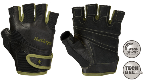 Harbinger Men's FlexFit Wash & Dry Fitness Handschoenen - Groen