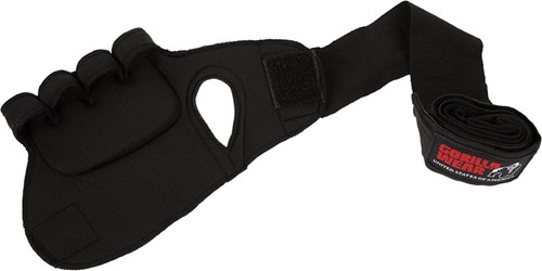 Gorilla Wear Gel Handschoenen met Omslag - Zwart / Wit