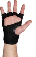Gorilla Wear Gel Handschoenen met Omslag - Zwart/Wit-3