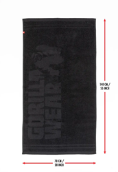 Gorilla Wear Handdoek - Zwart - Large