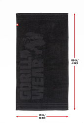 Gorilla Wear Handdoek - Zwart - Medium