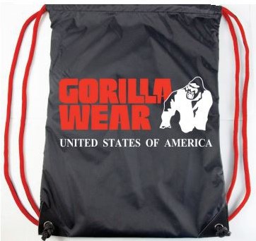 Gorilla Wear Drawstring Bag Zwart/Rood