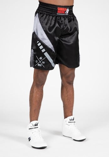 Gorilla Wear Hornell Boxing Shorts - Zwart / Grijs