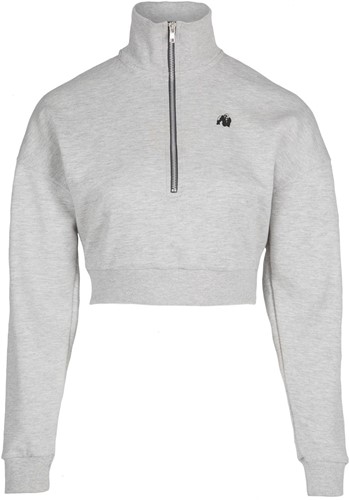 Gorilla Wear Ocala Cropped Half-Zip Sweatshirt - Grijs