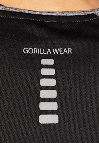 Gorilla Wear Monetta Performance T-Shirt - Grijs Gemeleerd / Zwart