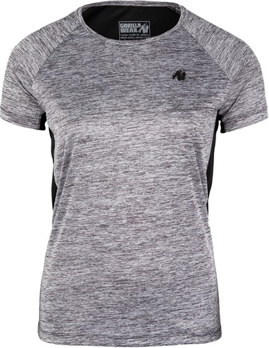 Gorilla Wear Monetta Performance T-Shirt - Grijs Gemeleerd / Zwart
