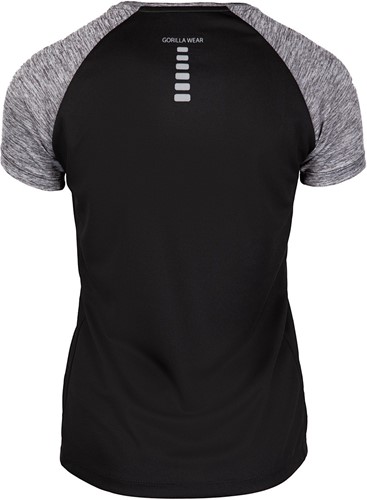 Gorilla Wear Monetta Performance T-Shirt - Grijs Gemeleerd / Zwart