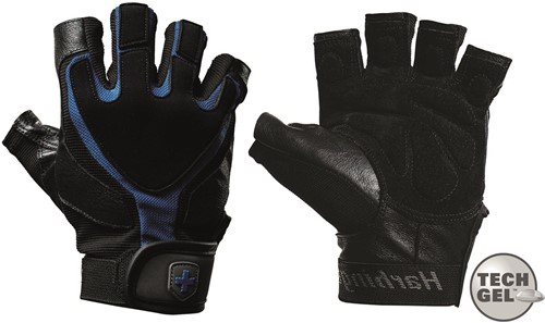 Harbinger Men's Training Grip Fitness Handschoenen - Zwart/Blauw
