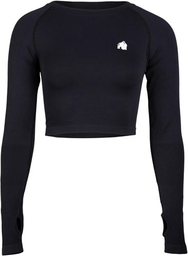 Hilton Seamless Cropped Long Sleeve Zwart