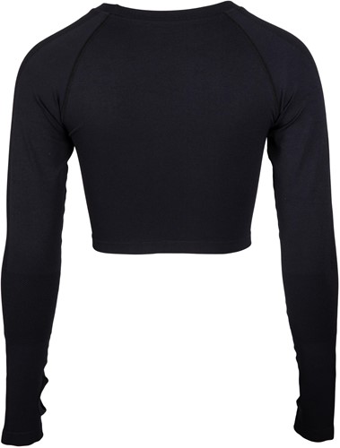 Hilton Seamless Cropped Long Sleeve Zwart