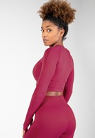 Gorilla Wear Hilton Seamless Cropped Long Sleeve - Fuchsia-2