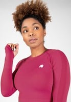 Gorilla Wear Hilton Seamless Cropped Long Sleeve - Fuchsia-3