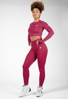 Hilton Seamless Cropped Long Sleeve Fuchsia