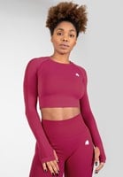 Hilton Seamless Cropped Long Sleeve Fuchsia