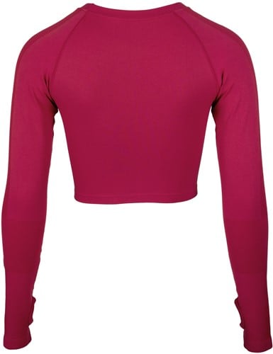 Hilton Seamless Cropped Long Sleeve Fuchsia