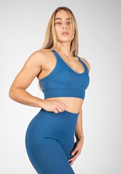 Gorilla Wear Hilton Seamless Sports Bra - Blue - M/L