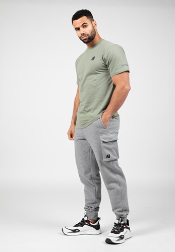 Gorilla Wear Hudson Cargo Joggingbroek - Grijs Melange-3