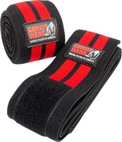 Gorilla Wear Knee Wraps - Zwart/Rood-2