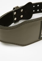 Gorilla Wear 4 Inch Padded Leren Lifting Belt - Legergroen