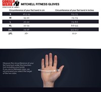 Gorilla Wear Mitchell Training Gloves - Fitness Handschoenen - Zwart-3