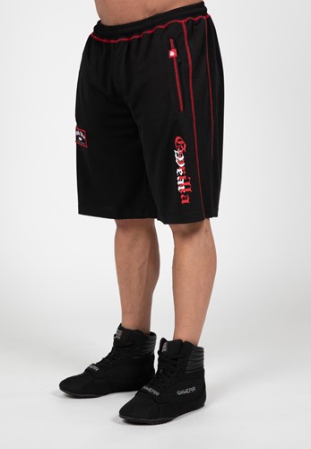 Gorilla Wear Marlow Mesh Shorts - Zwart/Rood