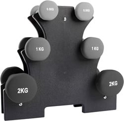 VirtuFit Neoprene Dumbbell Set - With Holder