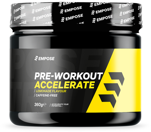 Empose Nutrition Pre-Workout Accelerate - Cafeïnevrij - 360 gr - Lemonade
