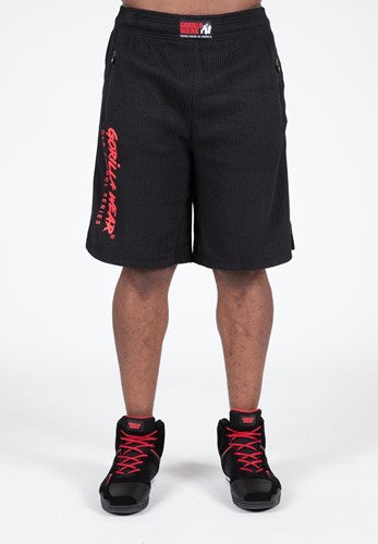 Gorilla Wear Augustine Old School Shorts - Zwart / Rood