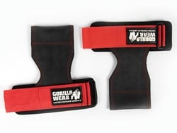 Gorilla Wear Lifting Grips - Zwart/Rood