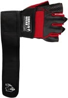 Gorilla Wear Dallas Wrist Wrap Handschoenen - Fitness Handschoenen - Zwart/Rood-2