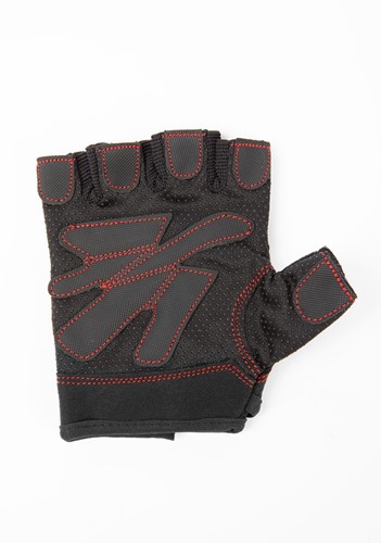 Gorilla Wear Womens Fitness Gloves - Fitness Handschoenen - Zwart/Rode Stiksels
