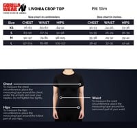 Livonia Crop Top Size Chart