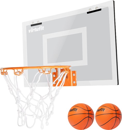 VirtuFit Pro Mini Basketbalbord met 2 Ballen en Pomp - Wit