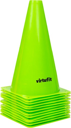 VirtuFit Pionnen Set - 23 cm - 12 Stuks - Groen 