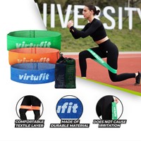 VirtuFit Mini Weerstandsbanden set - Katoen - 3 Stuks - Incl. Opbergtas-3