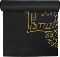 VirtuFit Premium Yoga Mat - 183 x 61 x 0,4 cm - Onyx Black Mandala