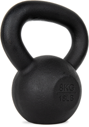VirtuFit Kettlebell Pro - Cast Iron Kettle Bell - 8 kg