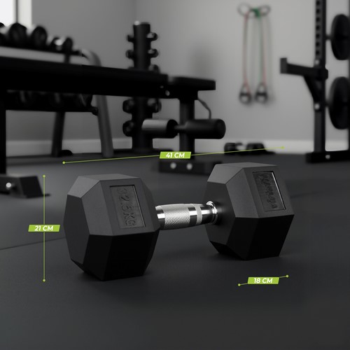 VirtuFit Hexa Dumbbell Pro - 32,5 kg - Per Stuk-2