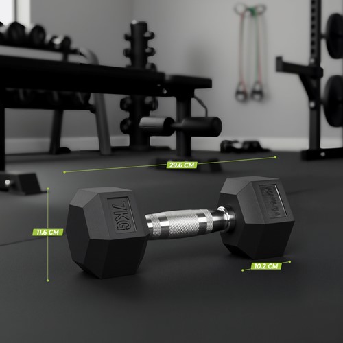 VirtuFit Hexa Dumbbell Pro - 7 kg - Per Stuk-2