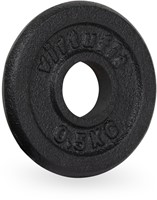 VirtuFit Cast Iron Weight Plate 30 mm - 0.5 kg - Black