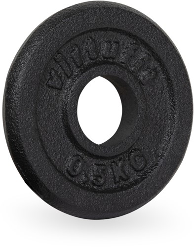 VirtuFit Cast Iron Weight Plate 30 mm - 0.5 kg - Black